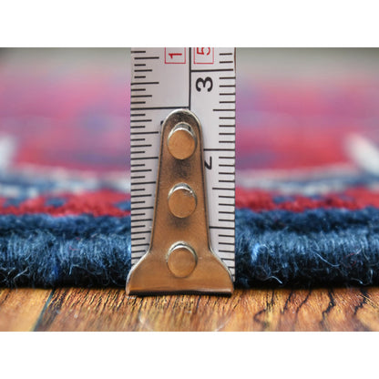 Tribal & Geometric Wool Hand Knotted Rug Red Red 2.8X9.0 -O072017