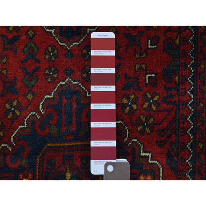 Tribal & Geometric Wool Hand Knotted Rug Red Red 3.0X9.10 -O072020