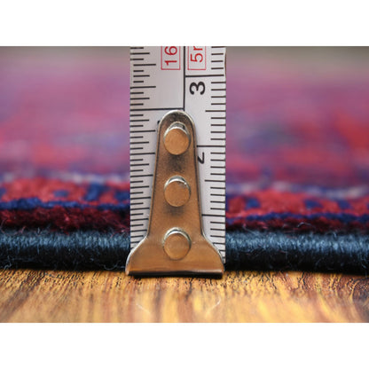 Tribal & Geometric Wool Hand Knotted Rug Red Red 2.8X13.1 -O072026