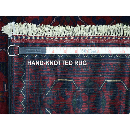 Tribal & Geometric Wool Hand Knotted Rug Red Red 2.8X13.1 -O072026