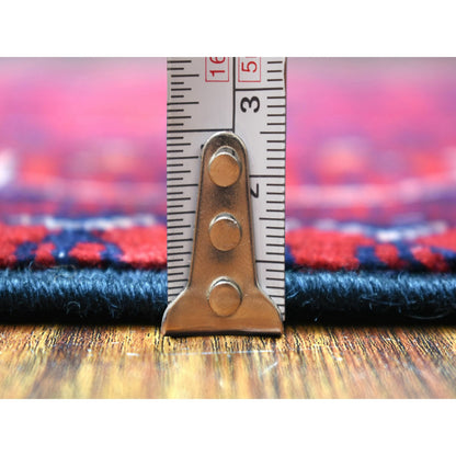 Tribal & Geometric Wool Hand Knotted Rug Red Red 2.9X9.10 -O072030