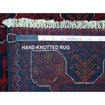 Tribal & Geometric Wool Hand Knotted Rug Red Red 2.9X9.10 -O072030