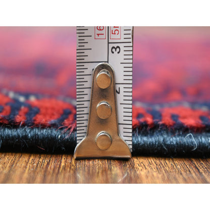 Tribal & Geometric Wool Hand Knotted Rug Red Red 3.5X5.0 -O072034