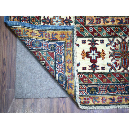 Kazak Wool Hand Knotted Rug Blue Ivory 9.0X12.8 -O072050