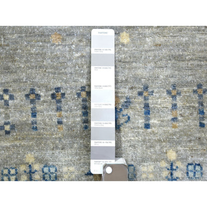 Tribal & Geometric Wool Hand Knotted Rug Grey No Border 6.1X9.0 -O072067
