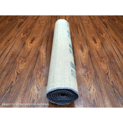 Tribal & Geometric Wool Hand Knotted Rug Grey No Border 2.8X7.8 -O072068