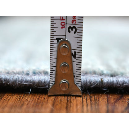 Tribal & Geometric Wool Hand Knotted Rug Grey No Border 2.8X7.8 -O072068