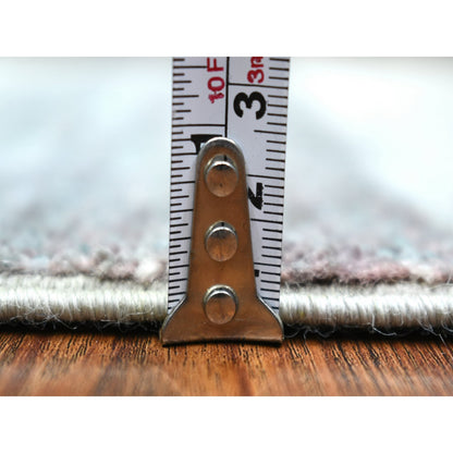 Tribal & Geometric Wool Hand Knotted Rug Grey No Border 2.6X5.5 -O072069