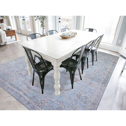 Oushak And Peshawar Wool Hand Knotted Rug Blue Blue 9.3X12.0 -O072140