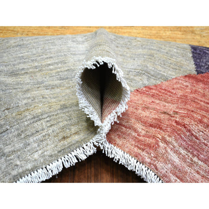 Modern and Contemporary Wool Hand Knotted Rug Multicolored No Border 9.1X12.0 -O072262