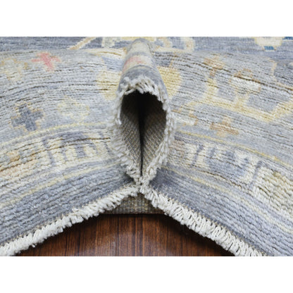Oushak And Peshawar Wool Hand Knotted Rug Grey Light Gray 8.2X9.10 -O072292