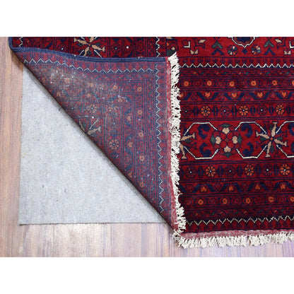 Tribal & Geometric Wool Hand Knotted Rug Red Red 9.10X16.0 -O072327