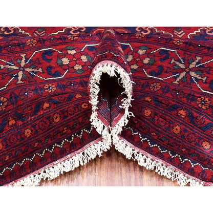 Tribal & Geometric Wool Hand Knotted Rug Red Red 9.10X16.0 -O072327