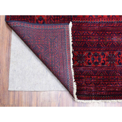 Tribal & Geometric Wool Hand Knotted Rug Red Red 10.0X19.2 -O072328