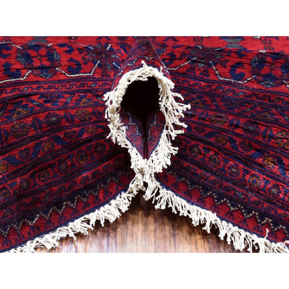 Tribal & Geometric Wool Hand Knotted Rug Red Red 10.0X19.2 -O072328