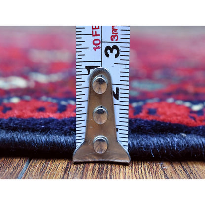 Tribal & Geometric Wool Hand Knotted Rug Red Red 2.7X3.10 -O072337