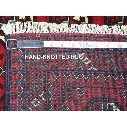Tribal & Geometric Wool Hand Knotted Rug Red Red 2.7X3.10 -O072337
