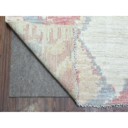 Tribal & Geometric Wool Hand Knotted Rug Pink No Border 8.1X11.7 -O072373