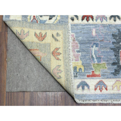 Oushak And Peshawar Wool Hand Knotted Rug Grey Light Gray 8.0X10.7 -O072382