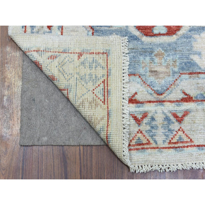 Tribal & Geometric Wool Hand Knotted Rug Grey Gray 3.1X10.2 -O072409