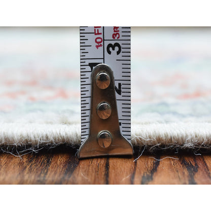 Tribal & Geometric Wool Hand Knotted Rug Grey Gray 3.0X12.1 -O072410