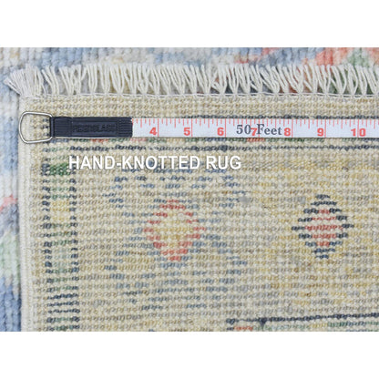 Tribal & Geometric Wool Hand Knotted Rug Grey Gray 3.0X12.1 -O072410