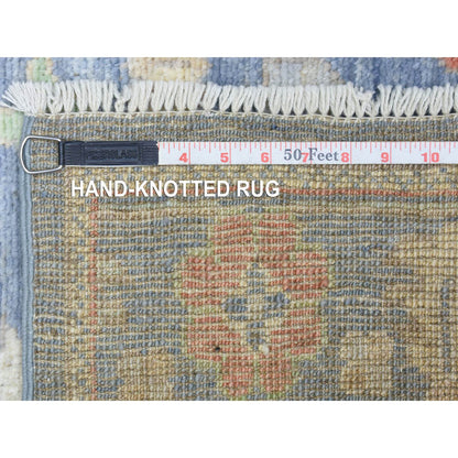 Oushak And Peshawar Wool Hand Knotted Rug Blue Blue 2.7X15.10 -O072420