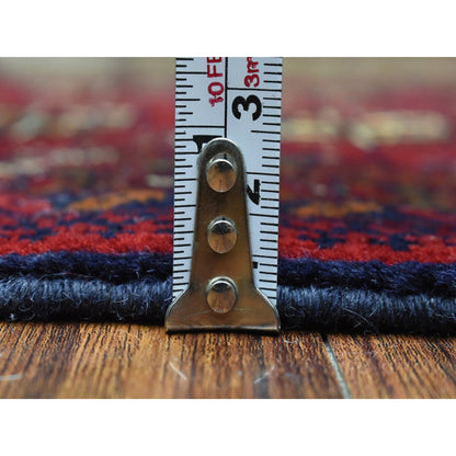 Tribal & Geometric Wool Hand Knotted Rug Red Red 2.0X3.0 -O072477