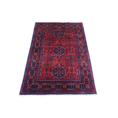 Tribal & Geometric Wool Hand Knotted Rug Red Red 3.4X4.9 -O072481