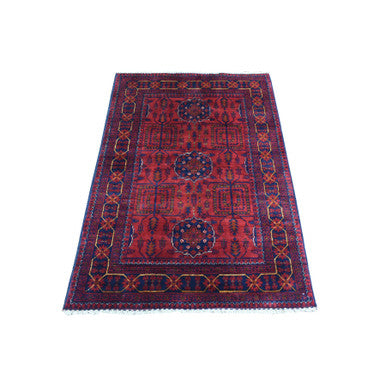 Tribal & Geometric Wool Hand Knotted Rug Red Red 3.4X4.9 -O072481