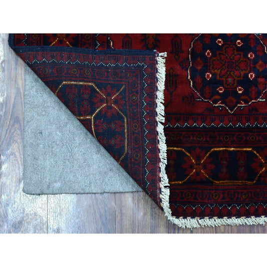 Tribal & Geometric Wool Hand Knotted Rug Red Red 3.4X4.9 -O072481