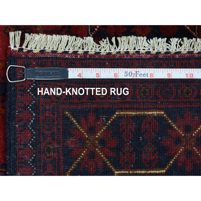 Tribal & Geometric Wool Hand Knotted Rug Red Red 3.4X4.9 -O072481