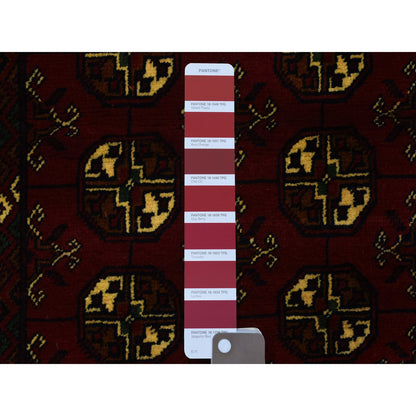 Tribal & Geometric Wool Hand Knotted Rug Red Red 2.0X3.0 -O072482