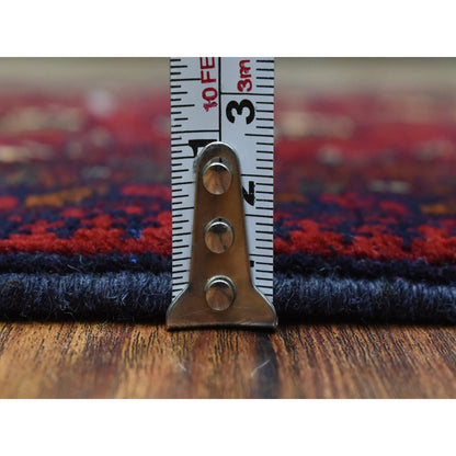 Tribal & Geometric Wool Hand Knotted Rug Red Red 2.0X3.0 -O072482