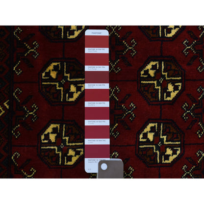 Tribal & Geometric Wool Hand Knotted Rug Red Red 2.0X3.0 -O072485