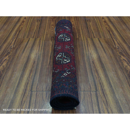 Tribal & Geometric Wool Hand Knotted Rug Red Red 2.0X3.0 -O072485