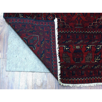 Tribal & Geometric Wool Hand Knotted Rug Red Red 4.9X6.6 -O072491