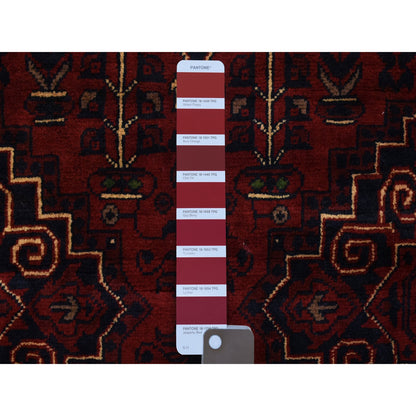 Tribal & Geometric Wool Hand Knotted Rug Red Red 4.9X6.6 -O072491