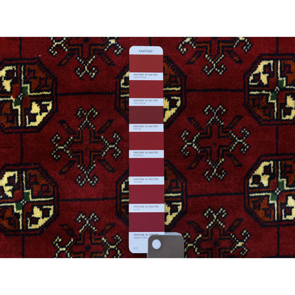 Tribal & Geometric Wool Hand Knotted Rug Red Red 2.8X4.0 -O072498