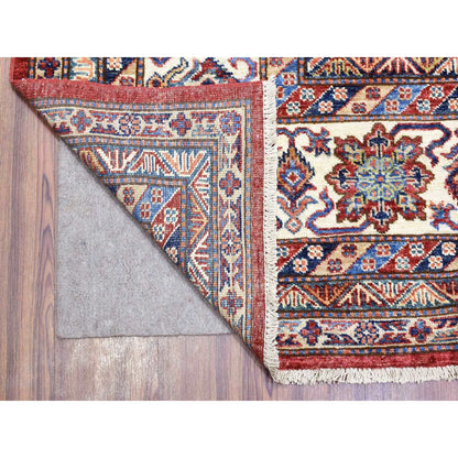Kazak Wool Hand Knotted Rug Red Ivory 8.10X13.0 -O072549