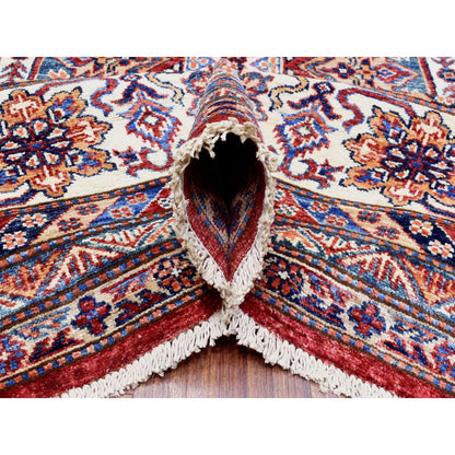Kazak Wool Hand Knotted Rug Red Ivory 8.10X13.0 -O072549