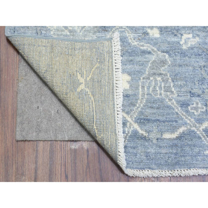 Oushak And Peshawar Wool Hand Knotted Rug Grey Gray 8.0X9.9 -O072588