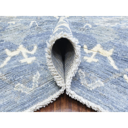 Oushak And Peshawar Wool Hand Knotted Rug Grey Gray 8.0X9.9 -O072588