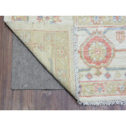 Oushak And Peshawar Wool Hand Knotted Rug Ivory Ivory 8.1X10.2 -O072589