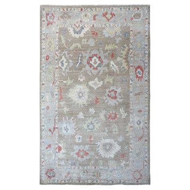 Oushak And Peshawar Wool Hand Knotted Rug Brown Gray 12.0X17.6 -O072646