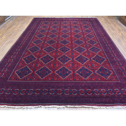 Tribal & Geometric Wool Hand Knotted Rug Red Red 9.8X13.0 -O072661