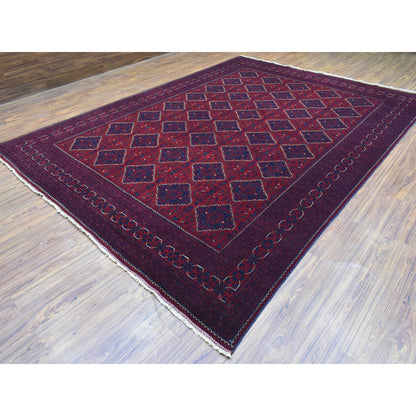 Tribal & Geometric Wool Hand Knotted Rug Red Red 9.8X13.0 -O072661