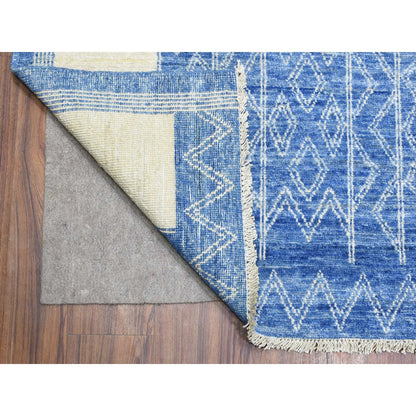 Oushak And Peshawar Wool Hand Knotted Rug Blue No Border 10.1X13.9 -O072671