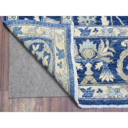Oushak And Peshawar Wool Hand Knotted Rug Blue Blue 8.0X10.0 -O072689