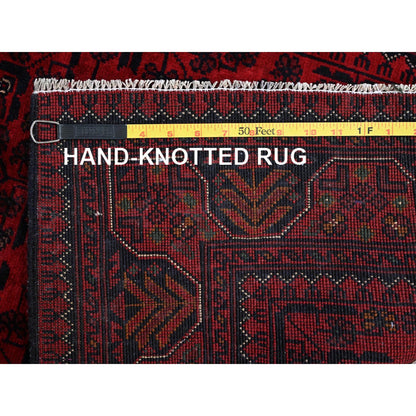Tribal & Geometric Wool Hand Knotted Rug Red 2.8x3.11 -O0726